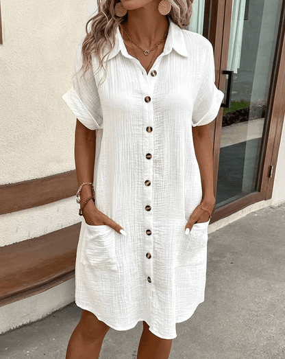 LUCETTE - COMFORTABLE BUTTON SHIRT DRESS