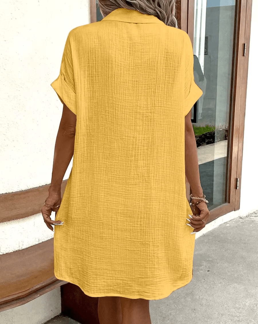 LUCETTE - COMFORTABLE BUTTON SHIRT DRESS