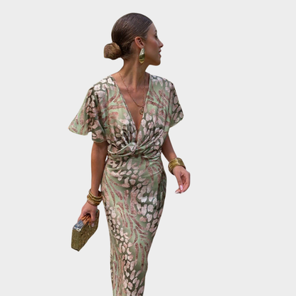 CASSANDRA | COPPER MIDI DRESS