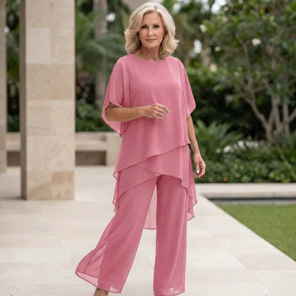 Delphina | Draped Top with Palazzo Pants