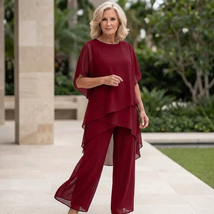 Delphina | Draped Top with Palazzo Pants