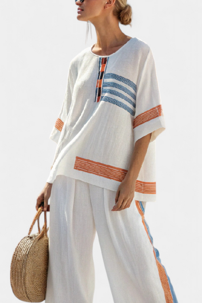 Penelope - Sophisticated Orange Top and Trouser