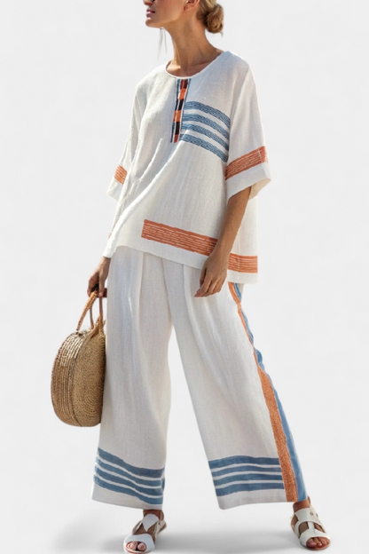 Penelope - Sophisticated Orange Top and Trouser