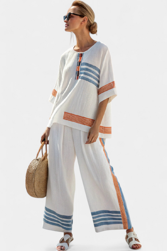 Penelope - Sophisticated Orange Top and Trouser