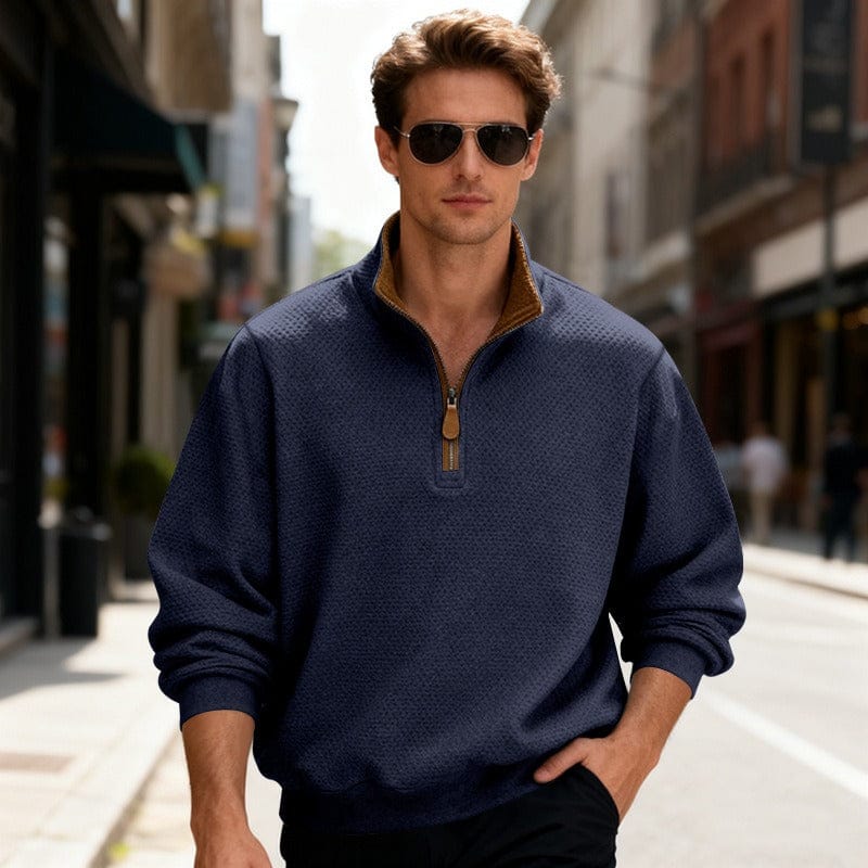 JACKSON - MEN'S TEXTURED ZIP SWEATER