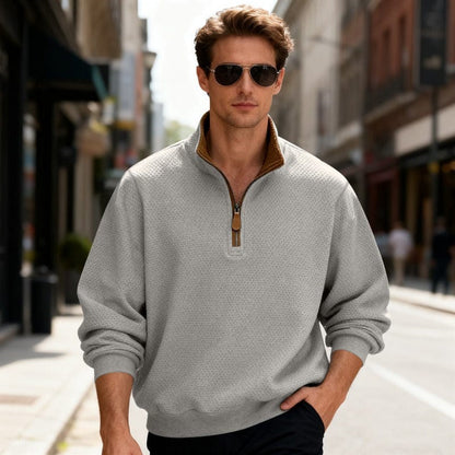 JACKSON - MEN'S TEXTURED ZIP SWEATER