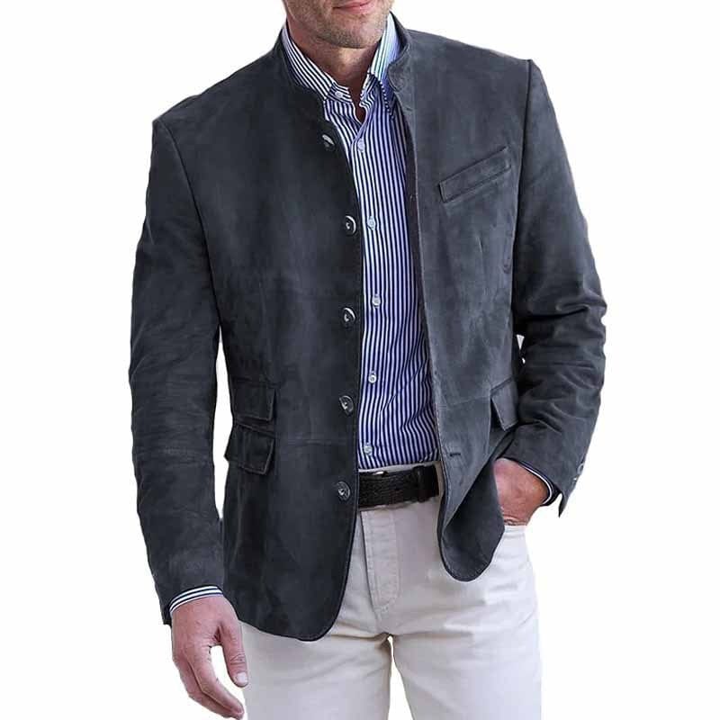ANDRÉ – Modern Stand Collar Blazer
