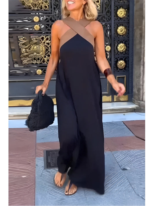 DELPHINE - DRESS WITH CROSSED CUT