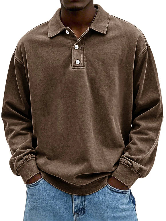 JEAN - STYLISH LONG SLEEVE POLO
