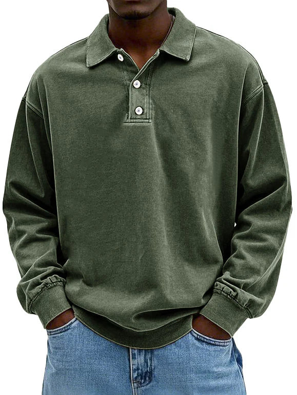 JEAN - STYLISH LONG SLEEVE POLO