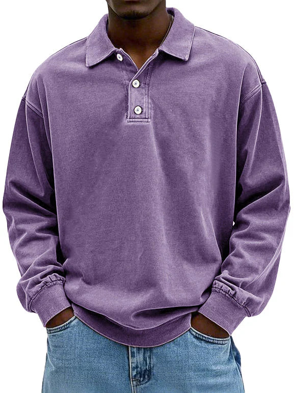 JEAN - STYLISH LONG SLEEVE POLO