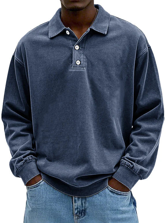 JEAN - STYLISH LONG SLEEVE POLO